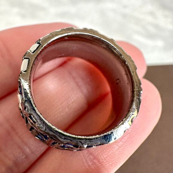 DIOR RING Trotter BLUE and silver size: U.S. 6 1/2 (6.5) Excellent!!! - Picture 5 of 11